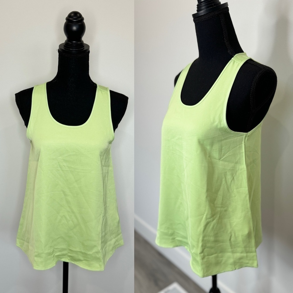 Fabletics Ecosatin Green Athletic Tank (XXS)